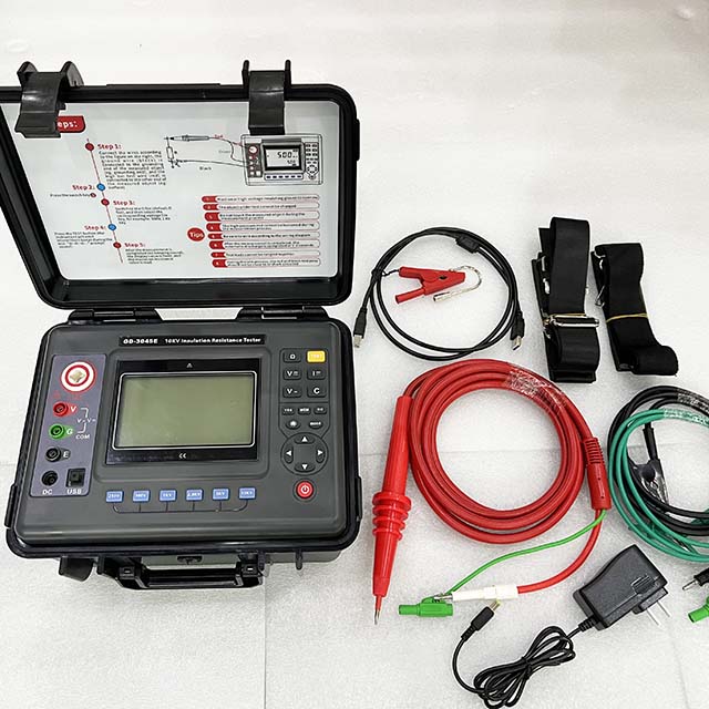 Tes indeks polarisasi transformator gd-3045e 10kv 10kv resistance meter megoHmmeter 