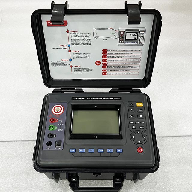 Tes indeks polarisasi transformator gd-3045e 10kv 10kv resistance meter megoHmmeter 